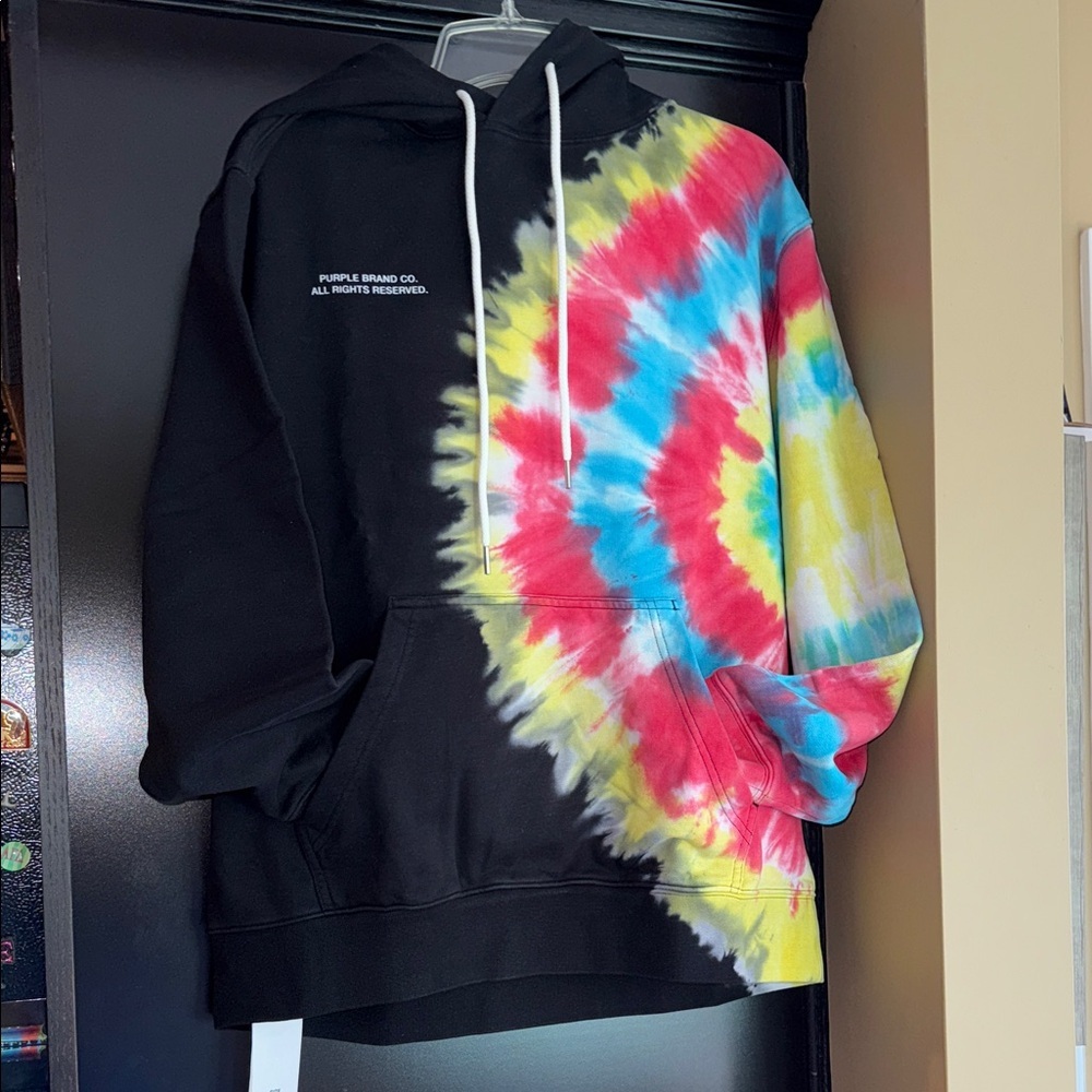 Purple Brand Colorful Tie-Dye Hoodie M